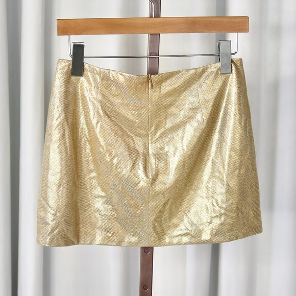 AMAZING LACE Gold Shimmer Mini Skirt - Picture 5 of 5